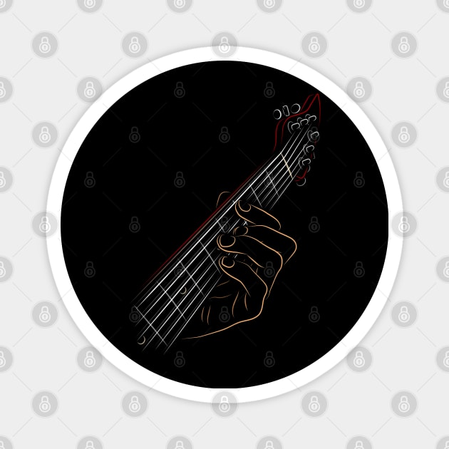 C Major Guitar Chord Shape Magnet by dokgo